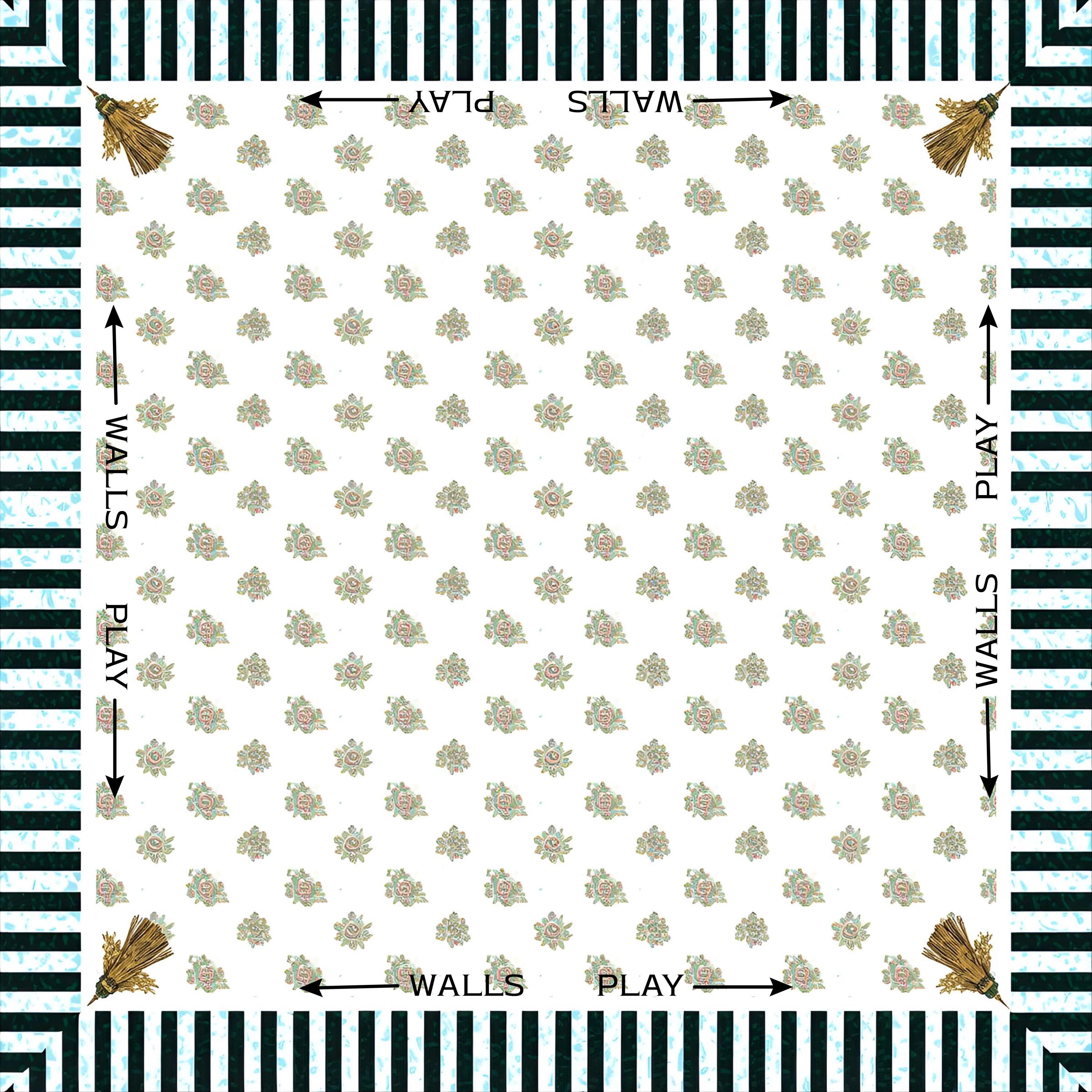 Regency Gold Tassel Mahjong Mat PRESALE