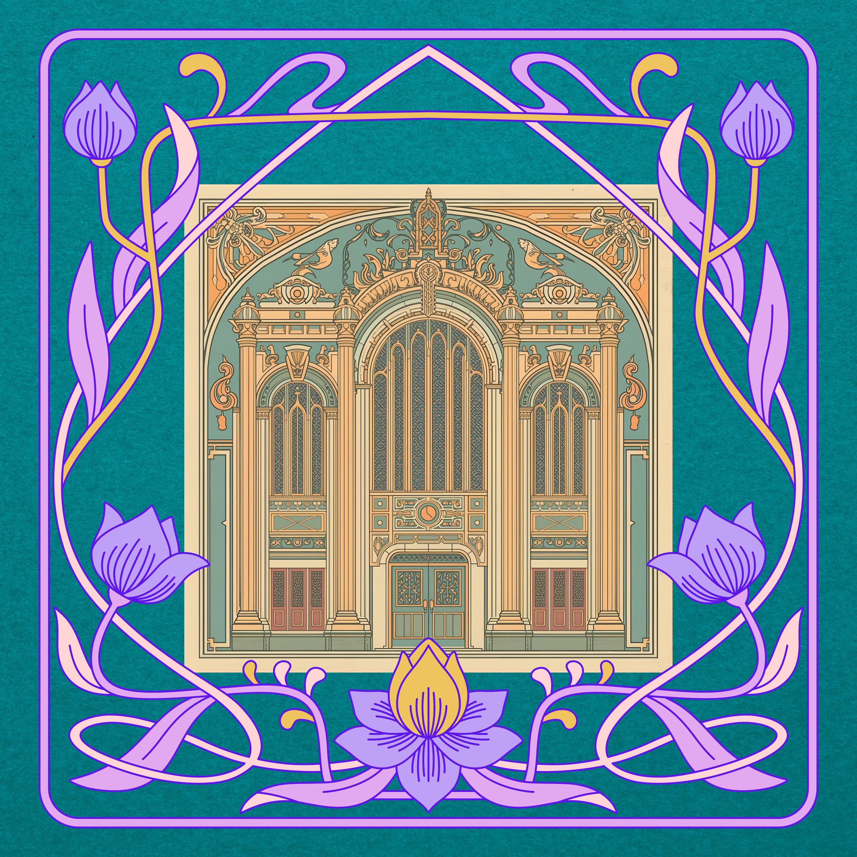 Art Nouveau Parisian Mahjong Mat PRESALE
