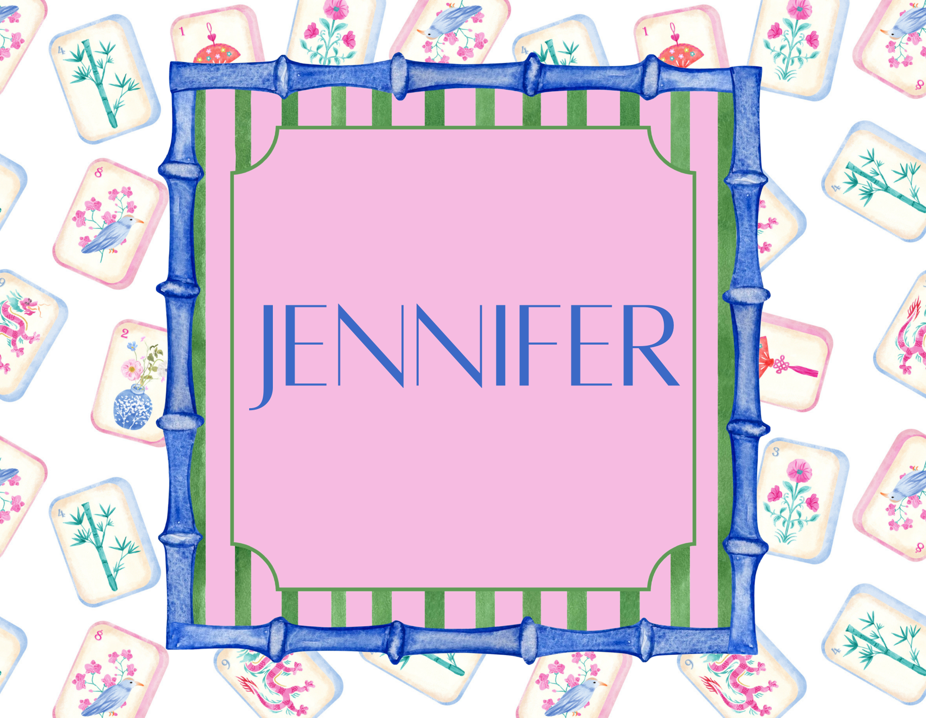 NMJL Standard Personalized Card Cover Sticker