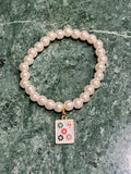 Glass Pearl Bracelet: Four Dot