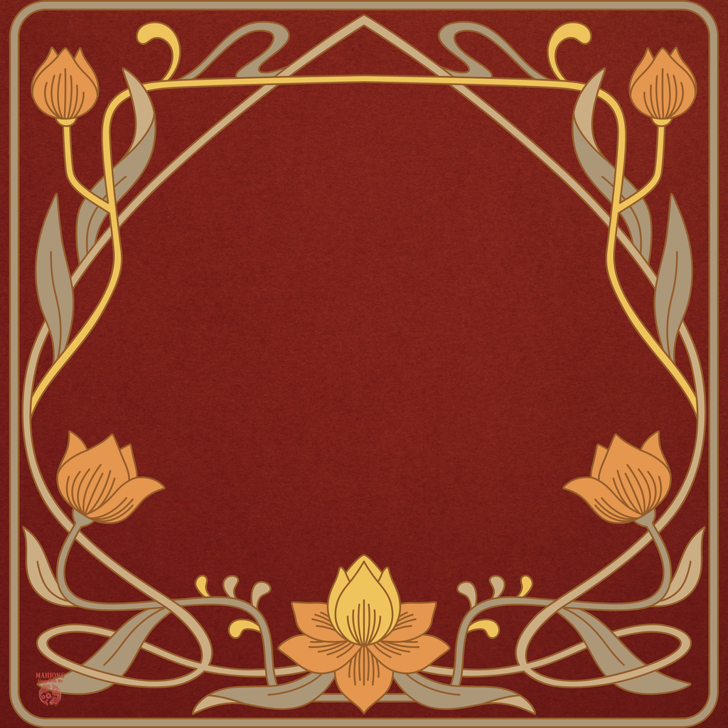 Art Nouveau Parisian Mahjong in Rust PREORDER