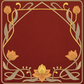 Art Nouveau Parisian Mahjong in Rust PREORDER