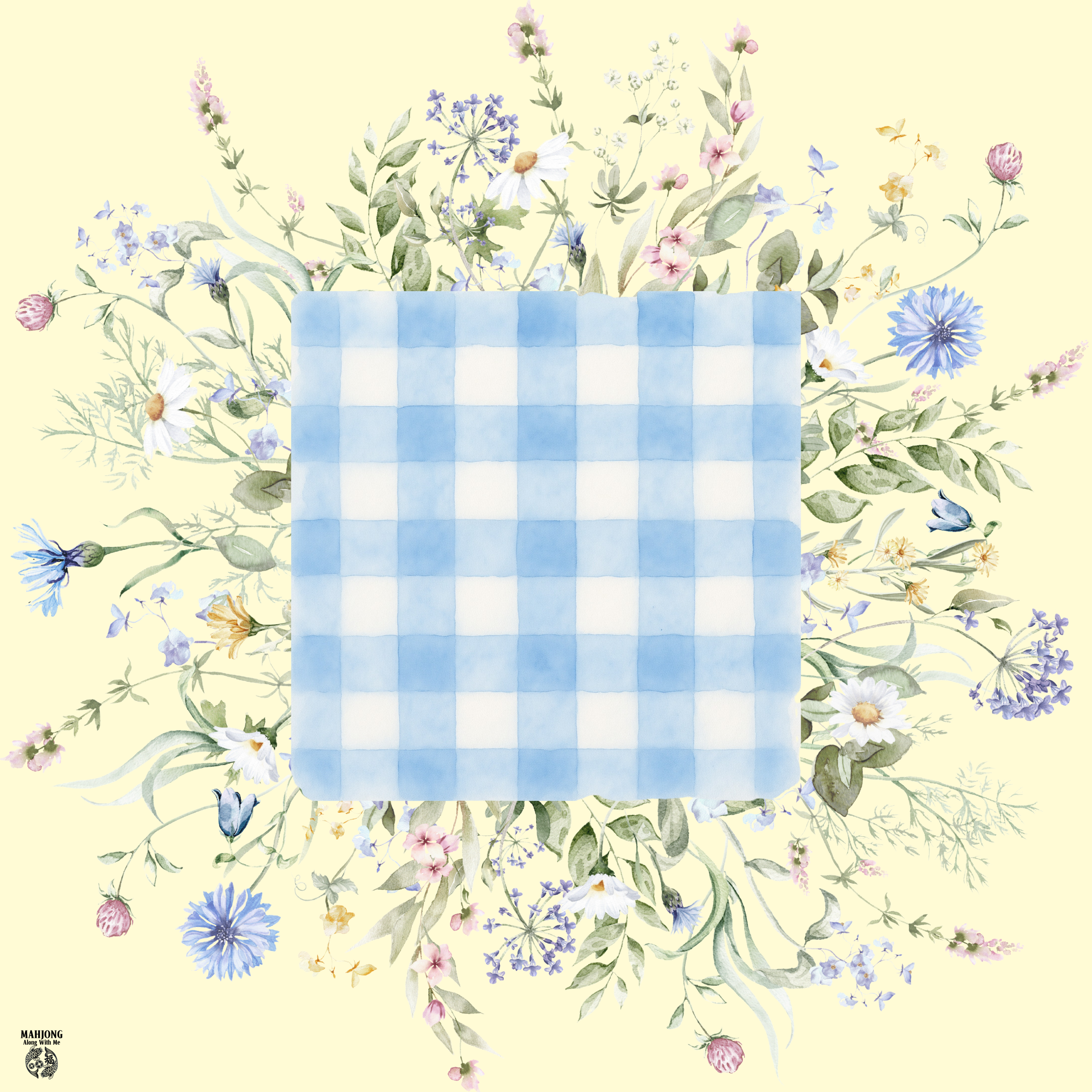 Blue Gingham Wildflowers PREORDER