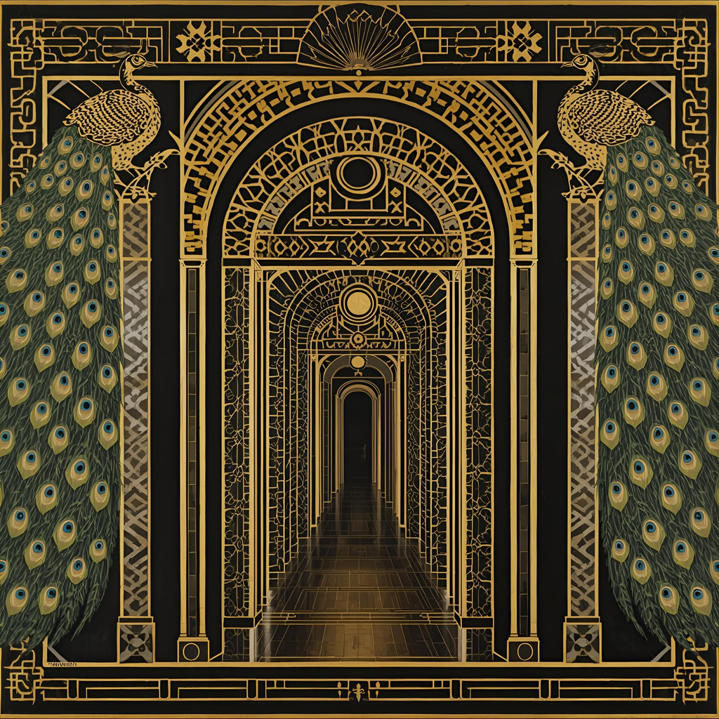 Art Deco Peacocks IN STOCK