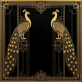 Art Deco Gold Peacocks IN STOCK