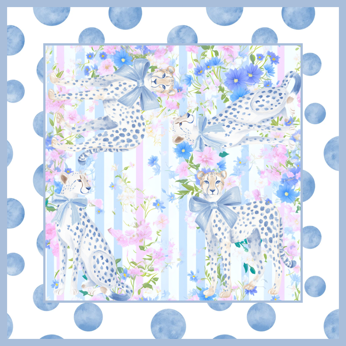 Blue Cheetah Dot PREORDER