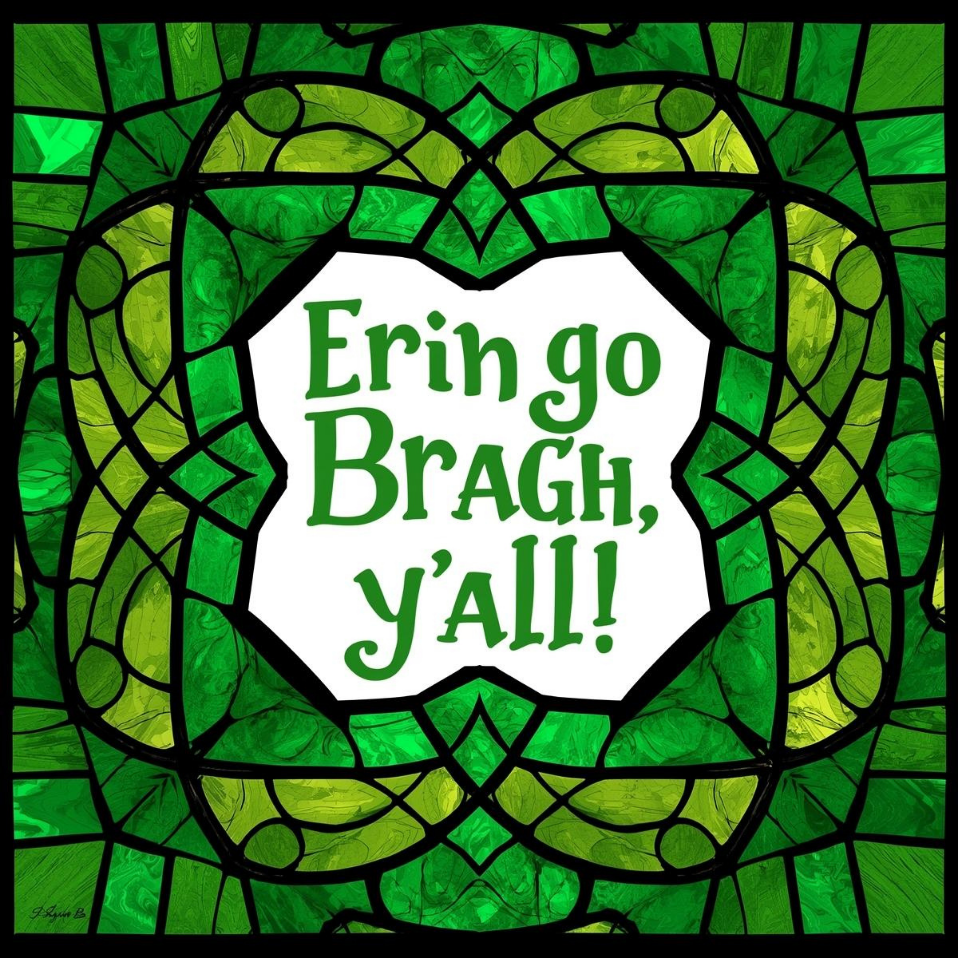 St. Patrick’s Day Stained Glass PRESALE