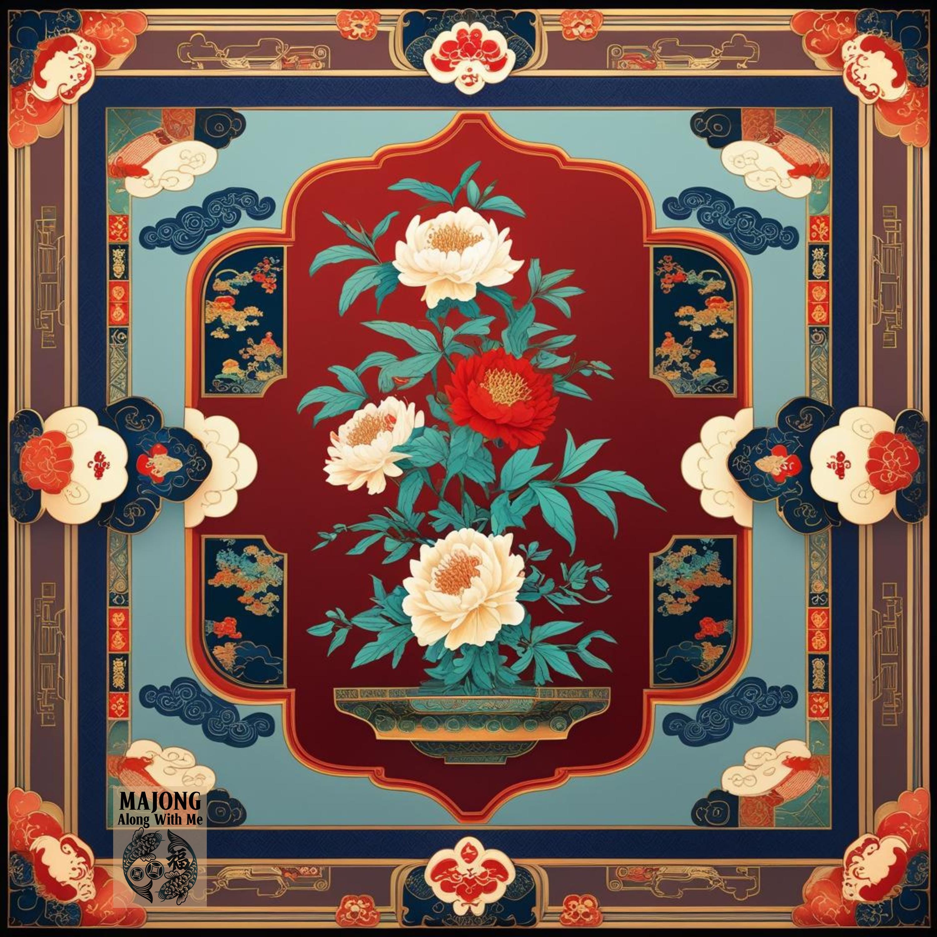 Moroccan Floral Mahjong Mat PRESALE