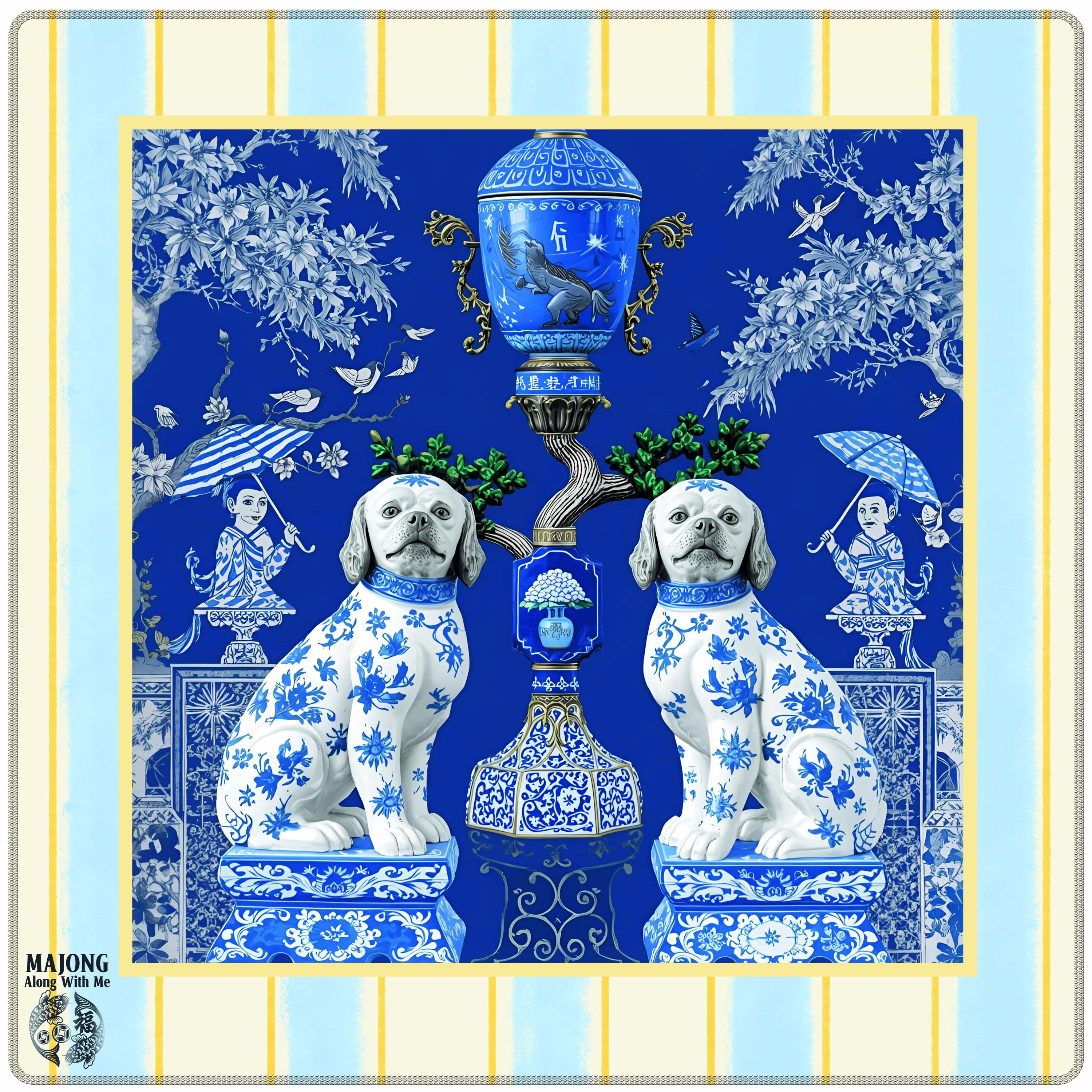 Staffordshire Chinoiserie Mahjong Mat PRESALE