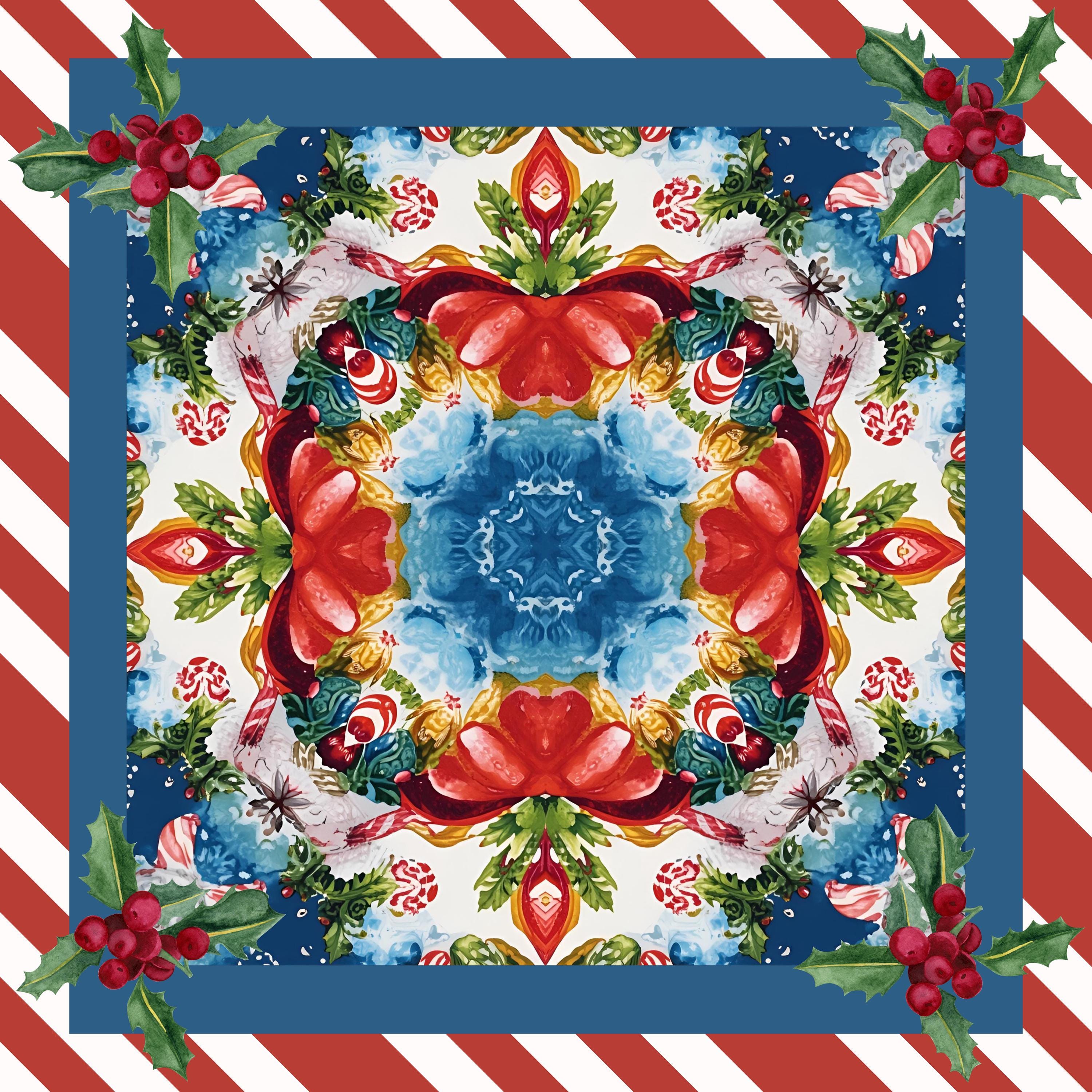 Christmas Kaleidoscope Mahjong Mat PRESALE